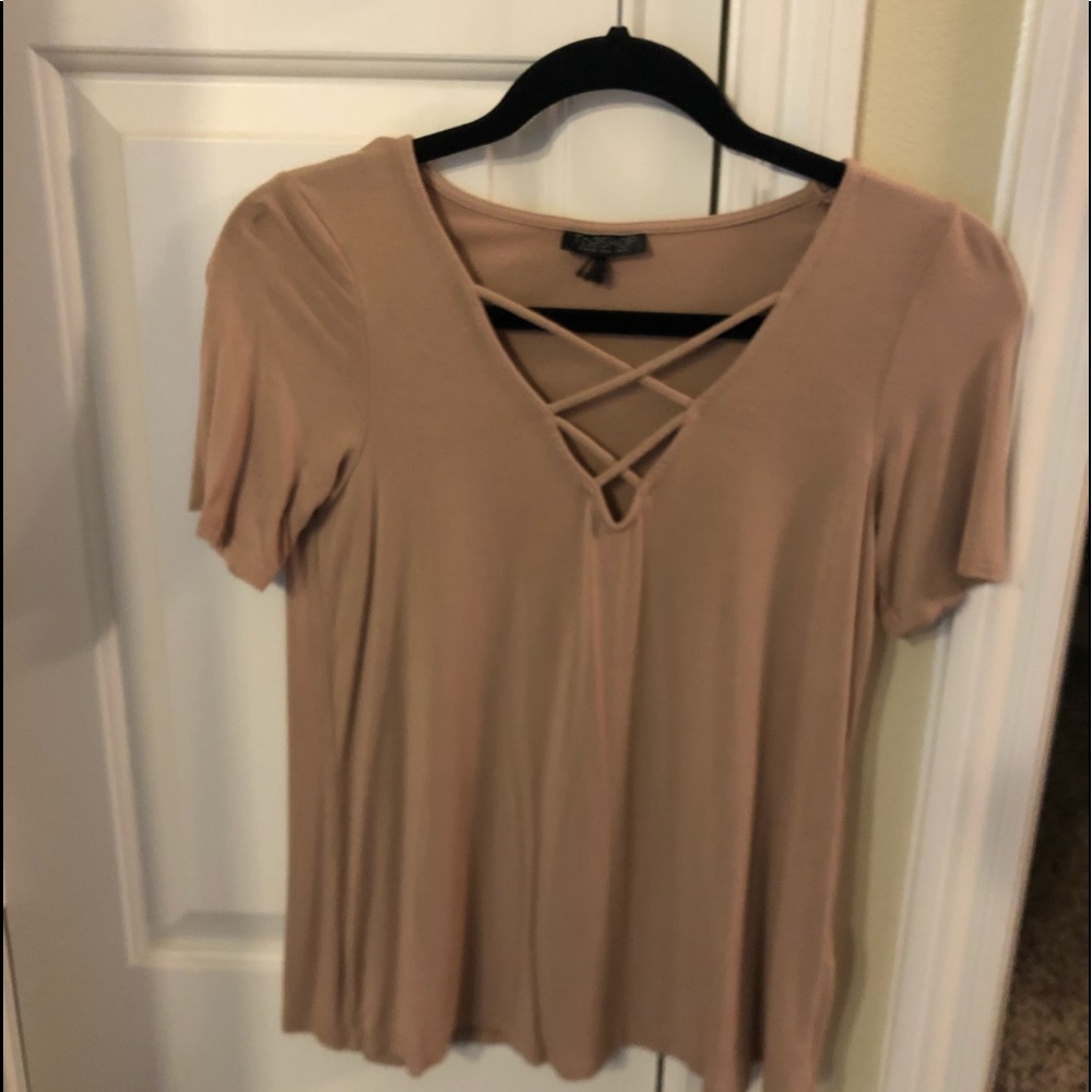 Topshop beige top